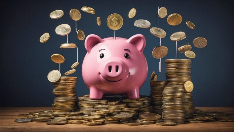 una hucha de cerdo para el ahorro