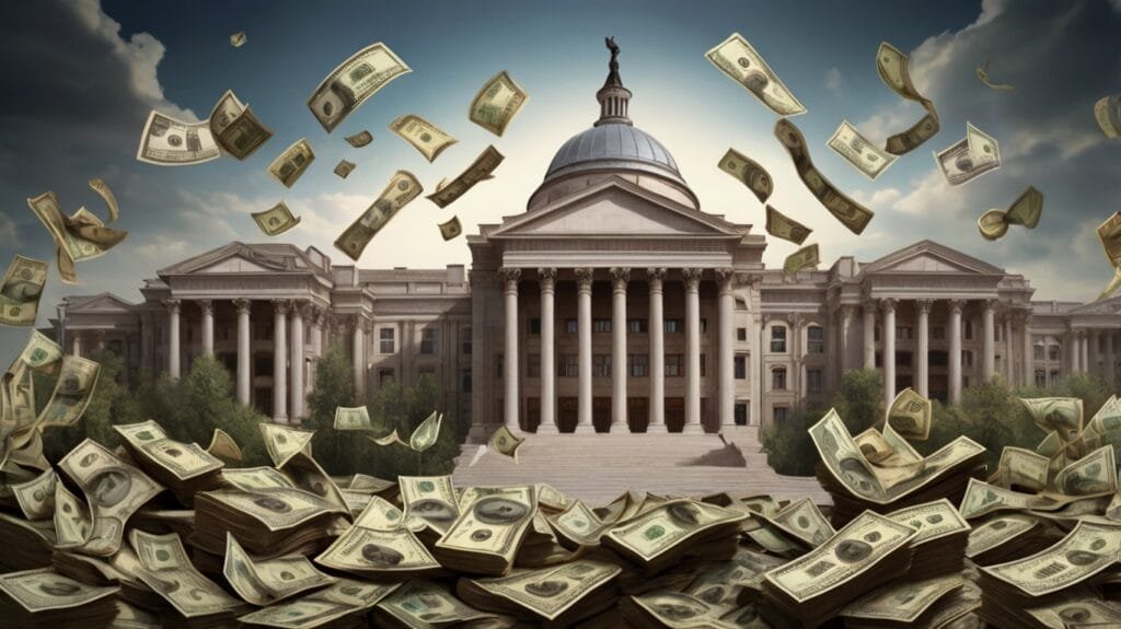 casa blanca con dinero representando el capital