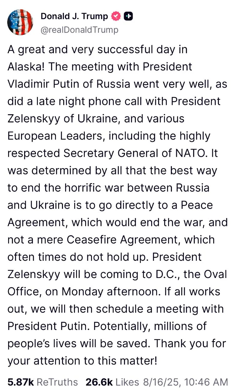 donald trump vladimir putin alaska 2025