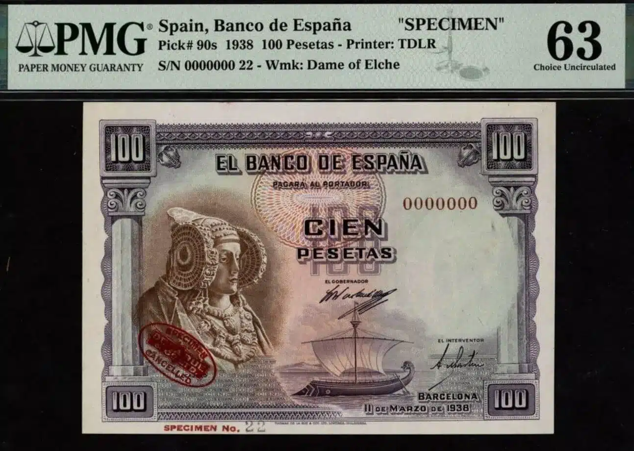 billete de cien pesetas 100 pesetas